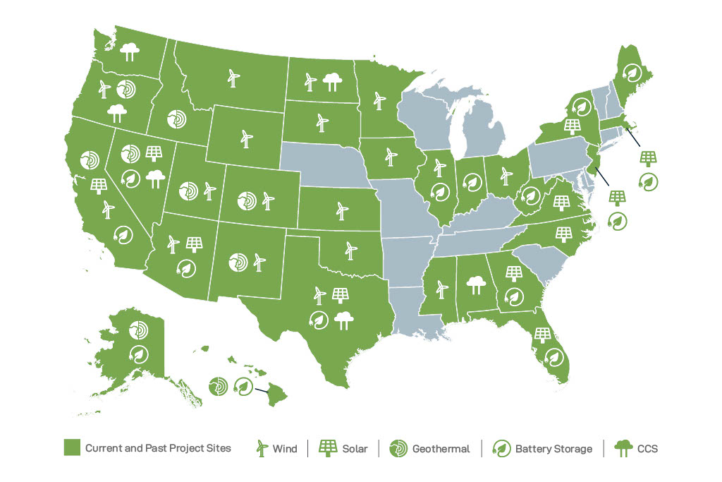 Renewable Project Sites Across the United States